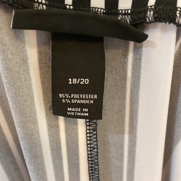 Lane Bryant size 1820 Flowey Capri black and white striped - Picture 3 of 4